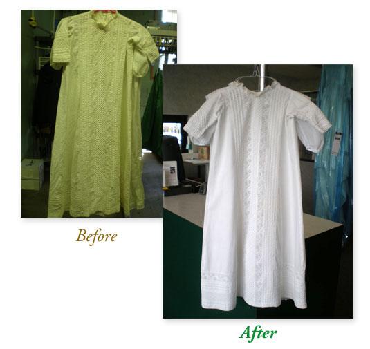Cleaned Wedding Dress | Clothing Restoration Columbus