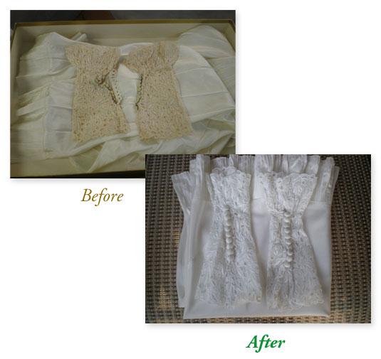 Delicate Lace Cuffs Cleaned | Clothing Restoration Columbus