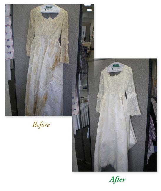 Cleaned Wedding Dress | Clothing Restoration Columbus